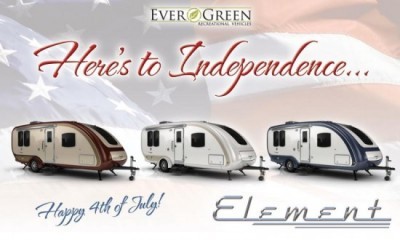 Evergreen Travel Trailers on Vintage Red  Arctic White Or Clear Water Blue Element Travel Trailer